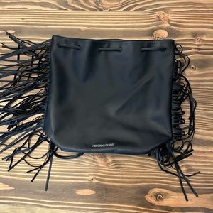 Black Fringe Backpack